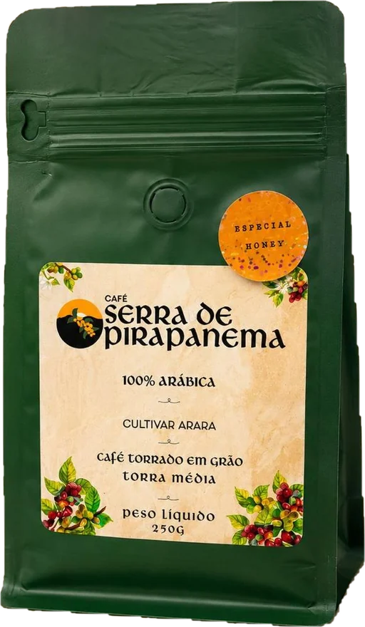 Embalagem verde do café Especial Honey